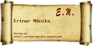 Ertner Mónika névjegykártya